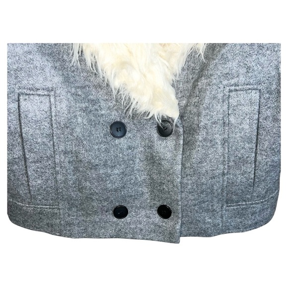 Topshop Coat Women’s Size 8 Gray Beige Casual - Picture 4 of 5